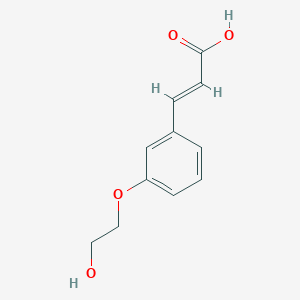 molecular formula C11H12O4 B2646288 3-[3-(2-Hydroxy-ethoxy)-phenyl]-acrylic acid CAS No. 60345-98-4