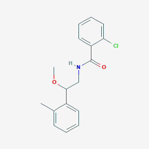 molecular formula C17H18ClNO2 B2646299 2-CHLORO-N-[2-METHOXY-2-(2-METHYLPHENYL)ETHYL]BENZAMIDE CAS No. 1448047-99-1