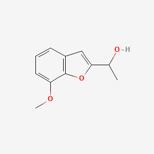 molecular formula C11H12O3 B2646308 1-(7-methoxy-1-benzofuran-2-yl)ethan-1-ol CAS No. 260786-00-3