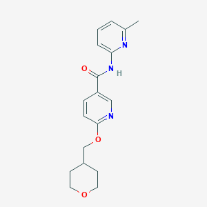 molecular formula C18H21N3O3 B2646325 N-(6-methylpyridin-2-yl)-6-((tetrahydro-2H-pyran-4-yl)methoxy)nicotinamide CAS No. 2034278-62-9