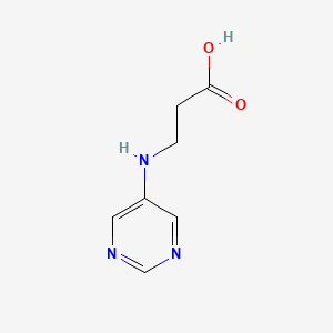 molecular formula C7H9N3O2 B2646329 3-(Pyrimidin-5-ylamino)propanoic acid CAS No. 1369118-10-4