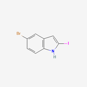 molecular formula C8H5BrIN B2646339 5-bromo-2-iodo-1H-indole CAS No. 1572177-90-2