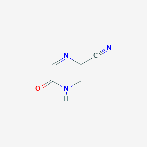 molecular formula C5H3N3O B2646359 2-Pyrazinecarbonitrile, 4,5-dihydro-5-oxo- CAS No. 134510-05-7