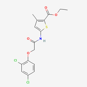 molecular formula C16H15Cl2NO4S B2646360 Ethyl 5-(2-(2,4-dichlorophenoxy)acetamido)-3-methylthiophene-2-carboxylate CAS No. 378190-05-7