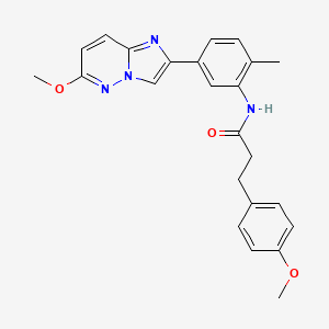 molecular formula C24H24N4O3 B2646377 N-(5-(6-methoxyimidazo[1,2-b]pyridazin-2-yl)-2-methylphenyl)-3-(4-methoxyphenyl)propanamide CAS No. 946322-96-9