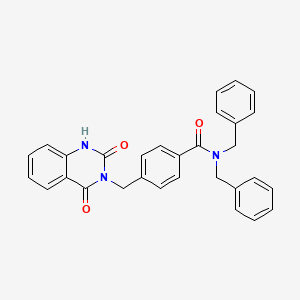 molecular formula C30H25N3O3 B2646395 N,N-dibenzyl-4-[(2,4-dioxo-1,2,3,4-tetrahydroquinazolin-3-yl)methyl]benzamide CAS No. 896376-65-1