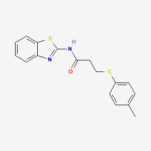 molecular formula C17H16N2OS2 B2646410 N-(benzo[d]thiazol-2-yl)-3-(p-tolylthio)propanamide CAS No. 895461-02-6