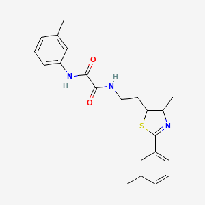 molecular formula C22H23N3O2S B2646435 N-{2-[4-methyl-2-(3-methylphenyl)-1,3-thiazol-5-yl]ethyl}-N'-(3-methylphenyl)ethanediamide CAS No. 894017-52-8