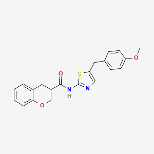 molecular formula C21H20N2O3S B2646444 N-[5-(4-methoxybenzyl)-1,3-thiazol-2-yl]-3,4-dihydro-2H-chromene-3-carboxamide CAS No. 919018-21-6
