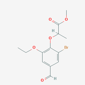molecular formula C13H15BrO5 B2646488 Methyl 2-(2-bromo-6-ethoxy-4-formylphenoxy)propanoate CAS No. 708292-18-6