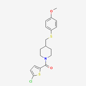 (5-Chlorothiophen-2-yl)(4-(((4-methoxyphenyl)thio)methyl)piperidin-1-yl)methanone