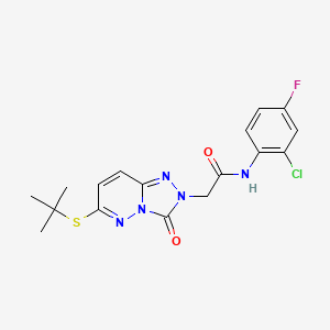 2-[6-(tert-butylthio)-3-oxo[1,2,4]triazolo[4,3-b]pyridazin-2(3H)-yl]-N-(2-chloro-4-fluorophenyl)acetamide