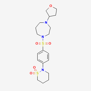 2-(4-((4-(Tetrahydrofuran-3-yl)-1,4-diazepan-1-yl)sulfonyl)phenyl)-1,2-thiazinane 1,1-dioxide