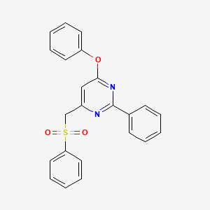 4-Phenoxy-2-phenyl-6-[(phenylsulfonyl)methyl]pyrimidine