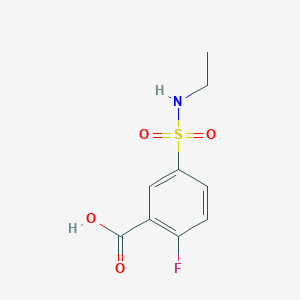 molecular formula C9H10FNO4S B2646516 5-(Ethylsulfamoyl)-2-fluorobenzoic acid CAS No. 632300-30-2