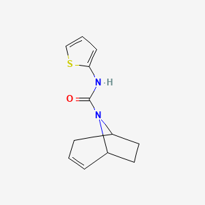 molecular formula C12H14N2OS B2646544 N-(thiophen-2-yl)-8-azabicyclo[3.2.1]oct-2-ene-8-carboxamide CAS No. 1797182-44-5