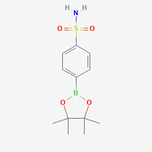 molecular formula C12H18BNO4S B026466 4-(4,4,5,5-Tetramethyl-1,3,2-dioxaborolan-2-yl)benzenesulfonamide CAS No. 214360-51-7