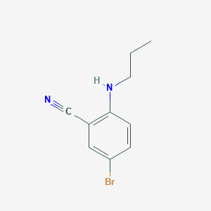 molecular formula C10H11BrN2 B2646603 5-Bromo-2-(propylamino)benzonitrile CAS No. 1548576-71-1