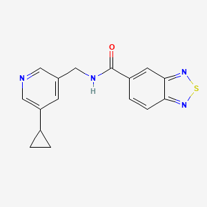 molecular formula C16H14N4OS B2646610 N-[(5-cyclopropylpyridin-3-yl)methyl]-2,1,3-benzothiadiazole-5-carboxamide CAS No. 2034205-45-1