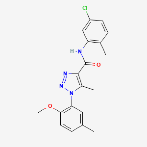 molecular formula C19H19ClN4O2 B2646669 N-(5-chloro-2-methylphenyl)-1-(2-methoxy-5-methylphenyl)-5-methyl-1H-1,2,3-triazole-4-carboxamide CAS No. 887223-35-0