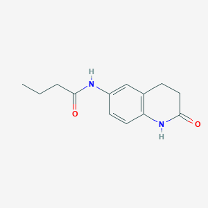 molecular formula C13H16N2O2 B2646715 N-(2-oxo-1,2,3,4-tetrahydroquinolin-6-yl)butanamide CAS No. 922054-50-0