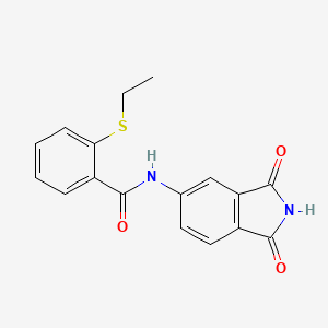 molecular formula C17H14N2O3S B2646716 N-(1,3-dioxo-2,3-dihydro-1H-isoindol-5-yl)-2-(ethylsulfanyl)benzamide CAS No. 922668-11-9