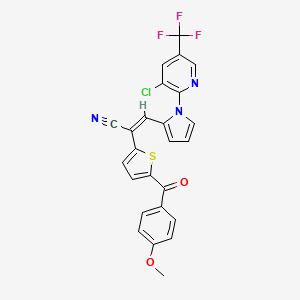 3-{1-[3-chloro-5-(trifluoromethyl)-2-pyridinyl]-1H-pyrrol-2-yl}-2-[5-(4-methoxybenzoyl)-2-thienyl]acrylonitrile