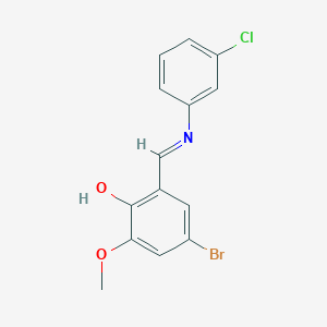 4-Bromo-2-{[(3-chlorophenyl)imino]methyl}-6-methoxybenzenol