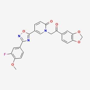 1-[2-(1,3-benzodioxol-5-yl)-2-oxoethyl]-5-[3-(3-fluoro-4-methoxyphenyl)-1,2,4-oxadiazol-5-yl]pyridin-2(1H)-one