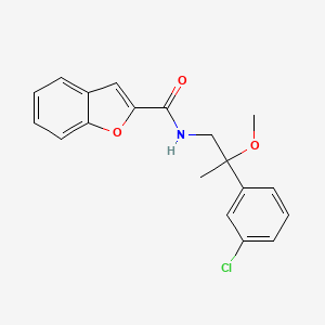 molecular formula C19H18ClNO3 B2646779 N-[2-(3-chlorophenyl)-2-methoxypropyl]-1-benzofuran-2-carboxamide CAS No. 1788677-44-0