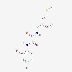 molecular formula C14H18F2N2O3S B2646785 N'-(2,4-difluorophenyl)-N-[2-methoxy-4-(methylsulfanyl)butyl]ethanediamide CAS No. 2319637-99-3