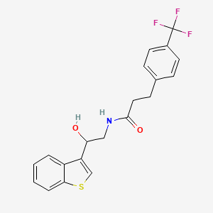 molecular formula C20H18F3NO2S B2646873 N-[2-(1-benzothiophen-3-yl)-2-hydroxyethyl]-3-[4-(trifluoromethyl)phenyl]propanamide CAS No. 2034257-05-9