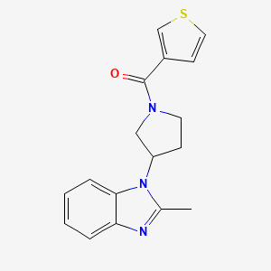 (3-(2-methyl-1H-benzo[d]imidazol-1-yl)pyrrolidin-1-yl)(thiophen-3-yl)methanone