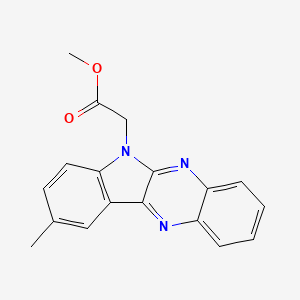molecular formula C18H15N3O2 B2646926 methyl 2-{9-methyl-6H-indolo[2,3-b]quinoxalin-6-yl}acetate CAS No. 613660-11-0