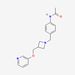 molecular formula C18H21N3O2 B2646933 N-[4-({3-[(pyridin-3-yloxy)methyl]azetidin-1-yl}methyl)phenyl]acetamide CAS No. 2380063-36-3