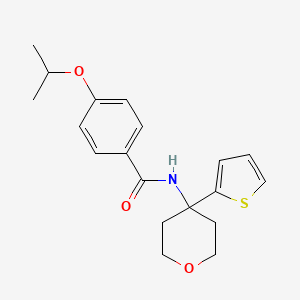 4-isopropoxy-N-(4-(thiophen-2-yl)tetrahydro-2H-pyran-4-yl)benzamide