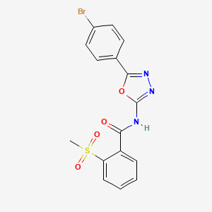 N-(5-(4-bromophenyl)-1,3,4-oxadiazol-2-yl)-2-(methylsulfonyl)benzamide