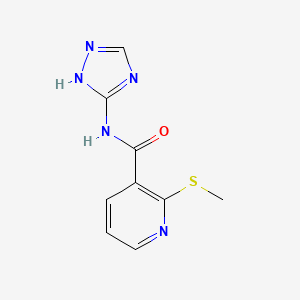 2-(methylsulfanyl)-N-(4H-1,2,4-triazol-3-yl)pyridine-3-carboxamide