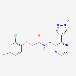 2-(2,4-dichlorophenoxy)-N-((3-(1-methyl-1H-pyrazol-4-yl)pyrazin-2-yl)methyl)acetamide