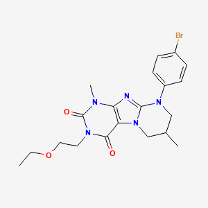9-(4-bromophenyl)-3-(2-ethoxyethyl)-1,7-dimethyl-6,7,8,9-tetrahydropyrimido[2,1-f]purine-2,4(1H,3H)-dione