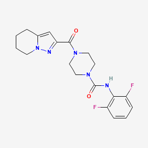 N-(2,6-difluorophenyl)-4-(4,5,6,7-tetrahydropyrazolo[1,5-a]pyridine-2-carbonyl)piperazine-1-carboxamide