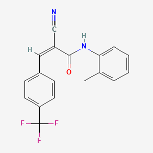(Z)-2-Cyano-N-(2-methylphenyl)-3-[4-(trifluoromethyl)phenyl]prop-2-enamide