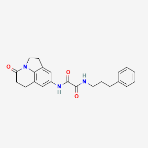 N1-(4-oxo-2,4,5,6-tetrahydro-1H-pyrrolo[3,2,1-ij]quinolin-8-yl)-N2-(3-phenylpropyl)oxalamide