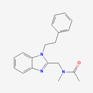 molecular formula C19H21N3O B2647019 N-methyl-N-{[1-(2-phenylethyl)-1H-1,3-benzodiazol-2-yl]methyl}acetamide CAS No. 915926-23-7