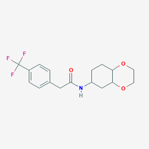molecular formula C17H20F3NO3 B2647032 N-(octahydro-1,4-benzodioxin-6-yl)-2-[4-(trifluoromethyl)phenyl]acetamide CAS No. 1902907-37-2