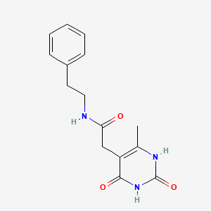 2-(6-methyl-2,4-dioxo-1,2,3,4-tetrahydropyrimidin-5-yl)-N-phenethylacetamide