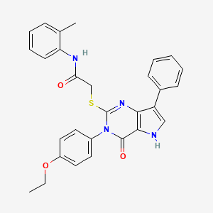 2-((3-(4-ethoxyphenyl)-4-oxo-7-phenyl-4,5-dihydro-3H-pyrrolo[3,2-d]pyrimidin-2-yl)thio)-N-(o-tolyl)acetamide