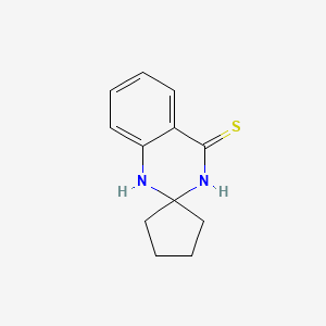 molecular formula C12H14N2S B2647040 1'H-spiro[cyclopentane-1,2'-quinazoline]-4'-thiol CAS No. 346458-41-1