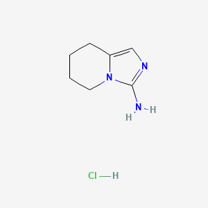molecular formula C7H12ClN3 B2647046 5,6,7,8-Tetrahydroimidazo[1,5-a]pyridin-3-amine;hydrochloride CAS No. 2225144-11-4