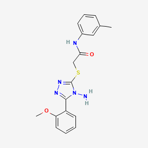 2-{[4-amino-5-(2-methoxyphenyl)-4H-1,2,4-triazol-3-yl]sulfanyl}-N-(3-methylphenyl)acetamide